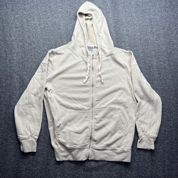 Jungmaven Hoodie Men Medium Oatmeal Hemp Organic Cotton Made in USA Sweatshirt